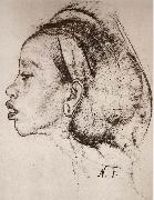 Nikolay Fechin Head portrait  of female oil